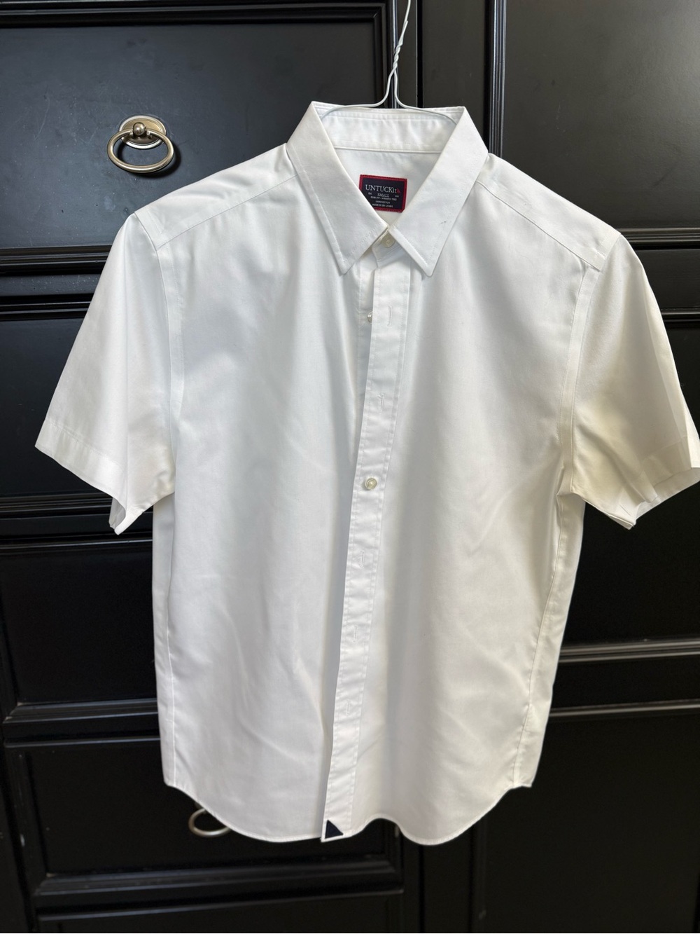 UNTUCKit White Short Sleeve Button-Down Shirt
